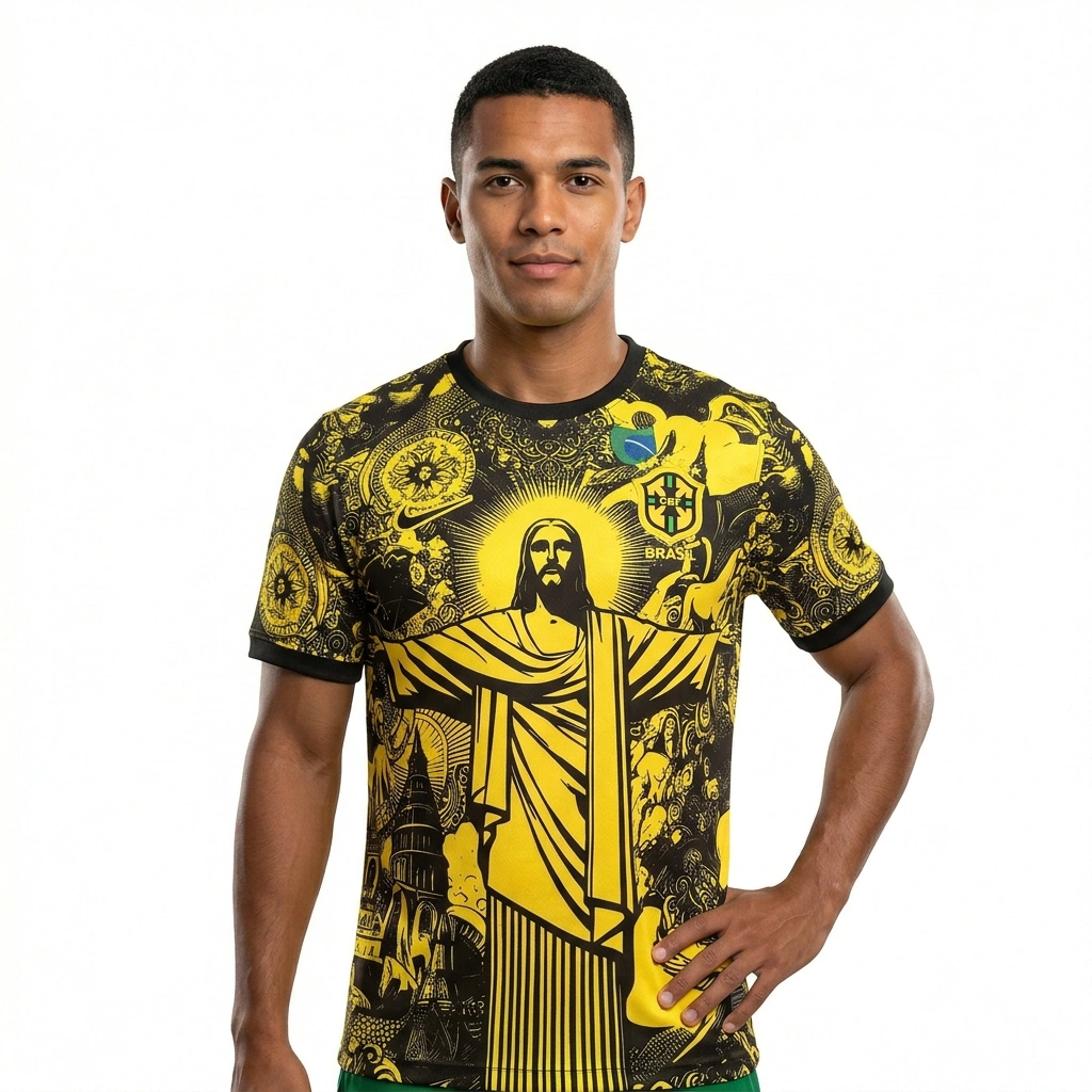 2024/25 Brazil Jesus Black and Yellow Jersey