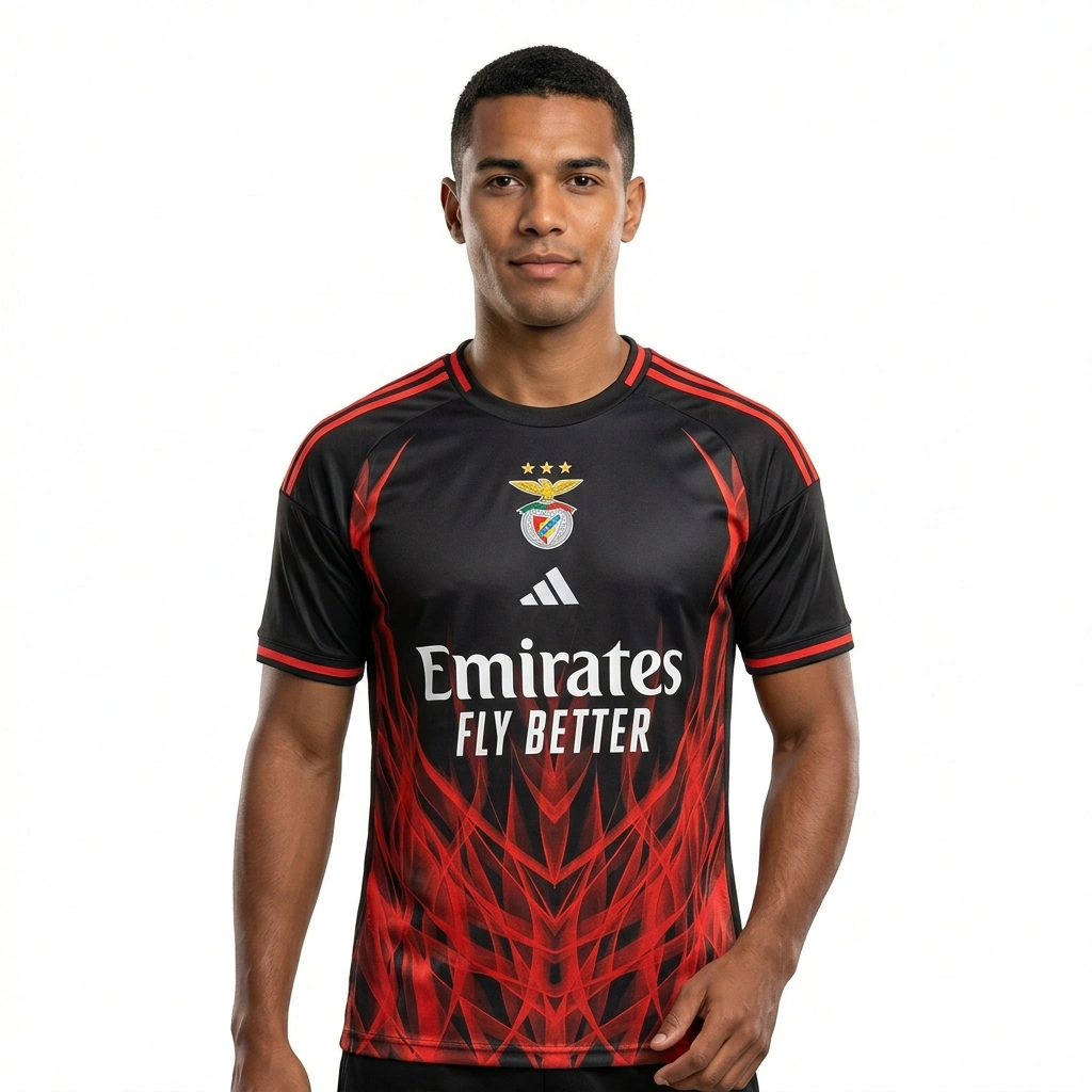 2024/25 Benfica Goalkeeper Training Jersey Black Red S-4XL