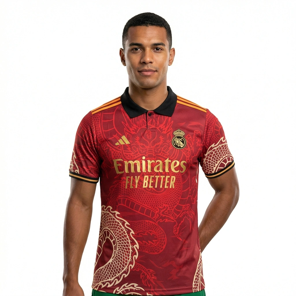 2024/25 Real Madrid Goalkeeper Training Kit Dragon Red S-2XL
