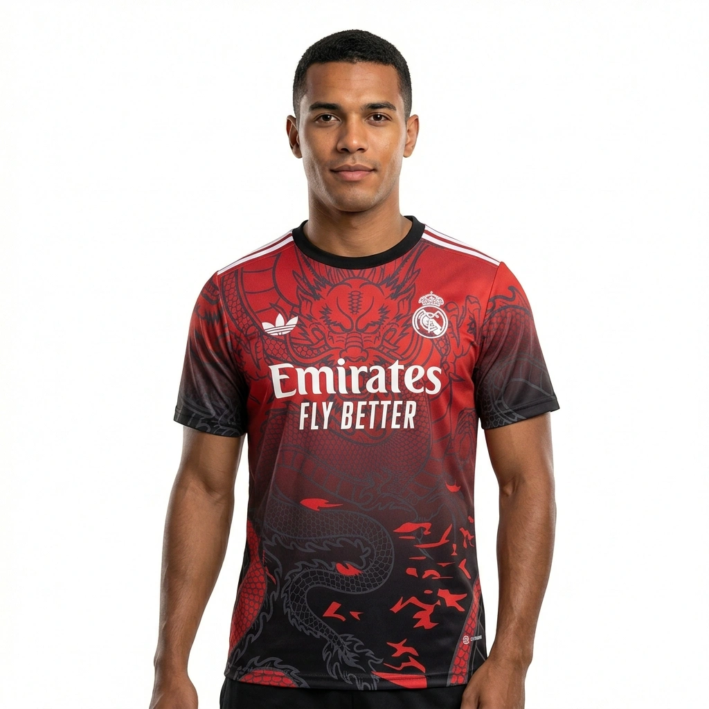 2025/26 Real Madrid Goalkeeper Training Kit Dragon Red